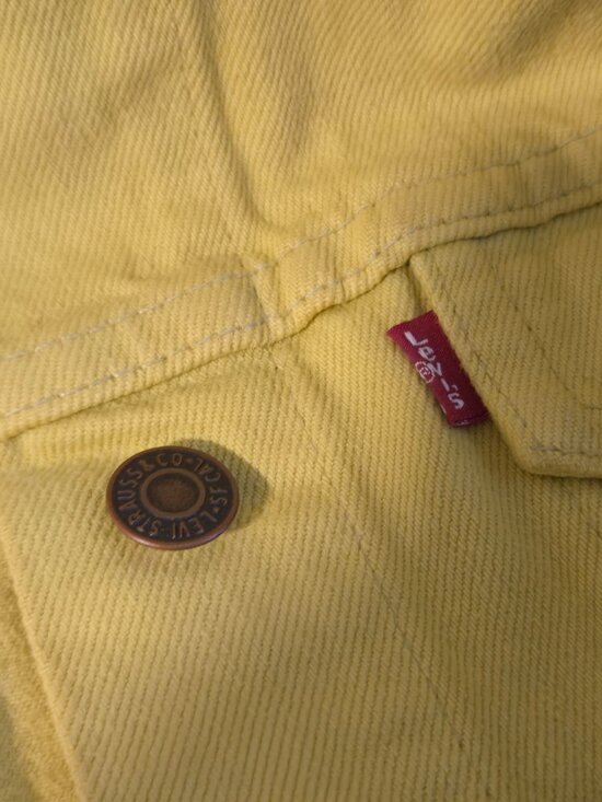 Authentic Vintage Banana Yellow LEE Levy Strauss Jean Jacket & Matching Jeans - Picture 13 of 16